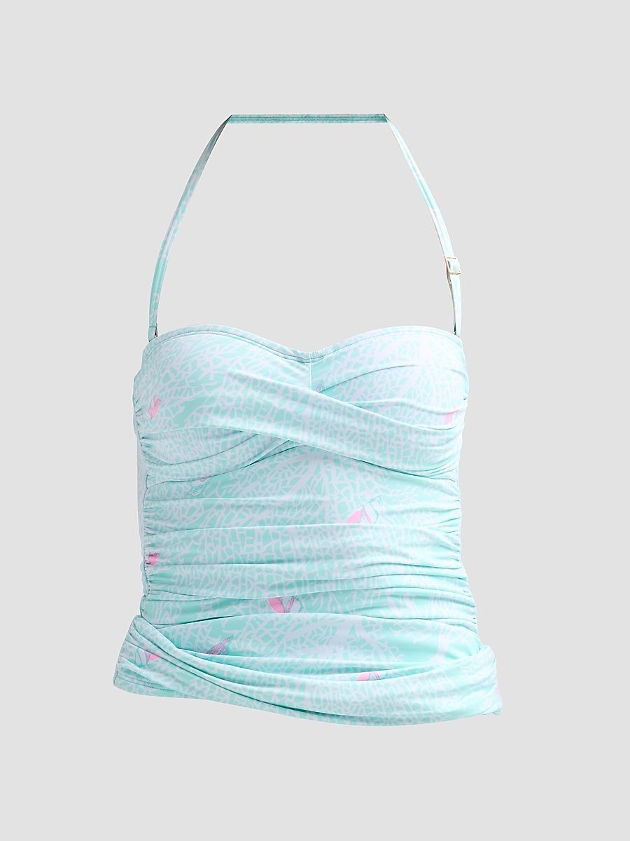 Women's Flamenco Ruched Tankini - Mint - Size 12