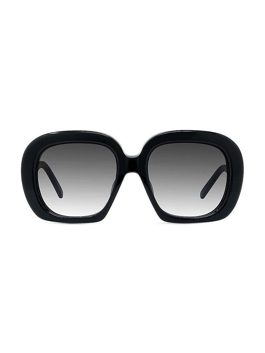 Women's Curvy 53MM Square Sunglasses - Black