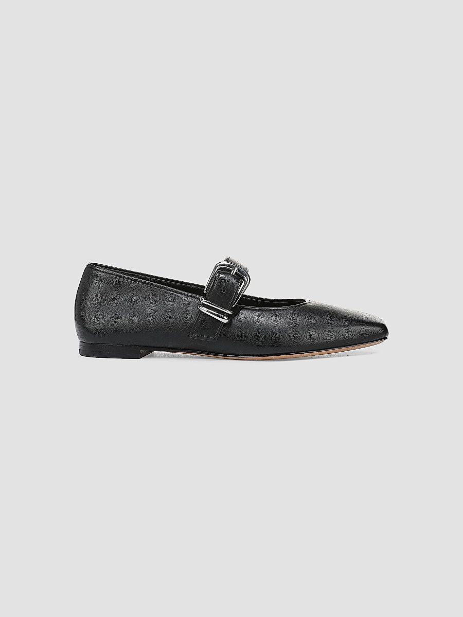 Vince Women's Daniela Leather Mary Janes - Black - Size 9.5