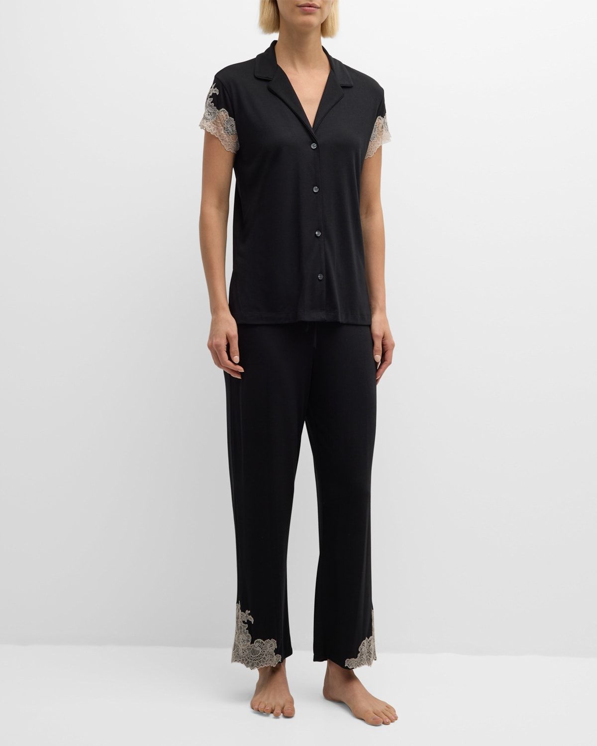 Luxe Shangri-La Short-Sleeve Pajama Set