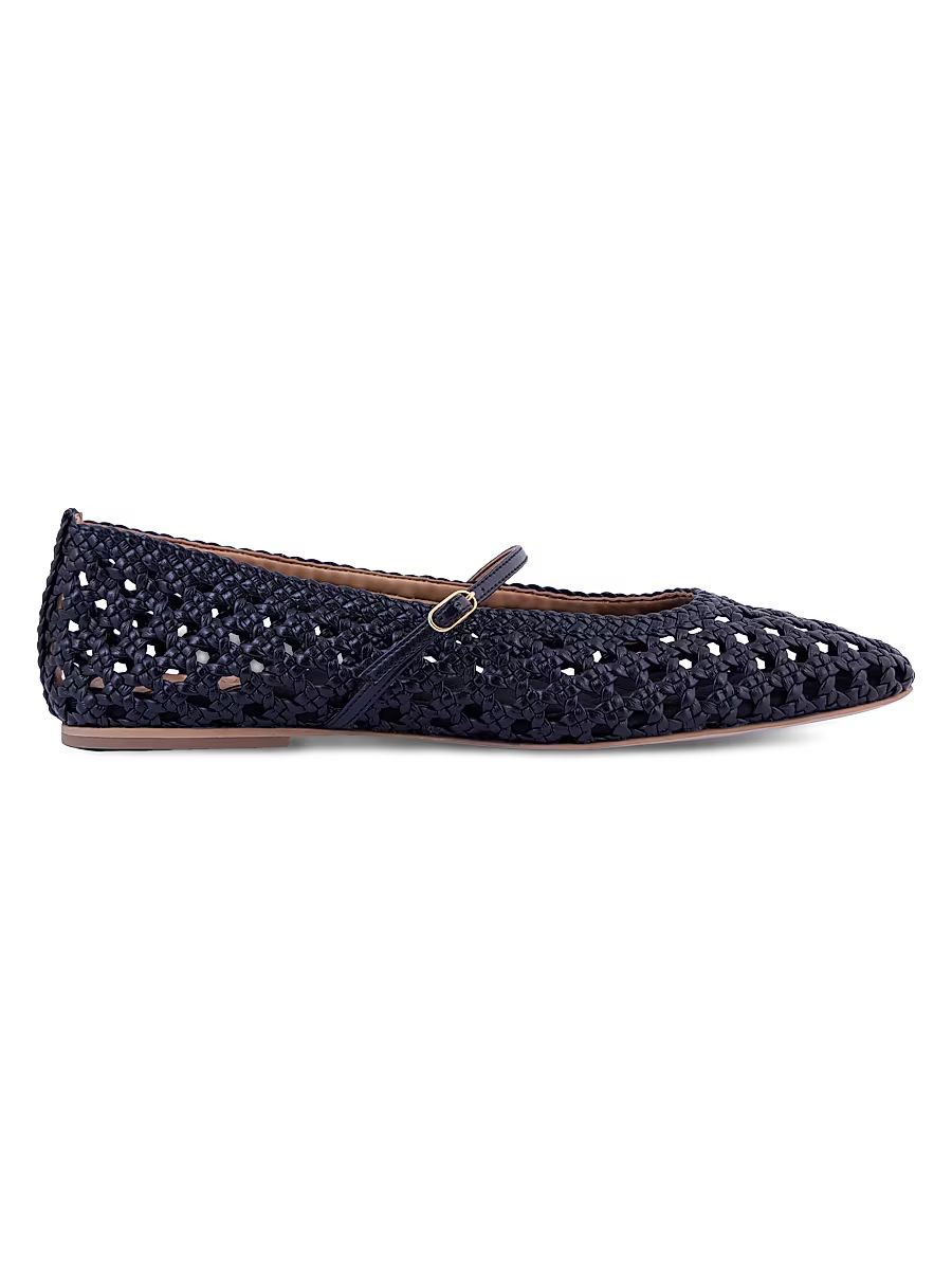 Women's Maya Woven Mary Jane Ballet Flats - Blue - Size 6.5
