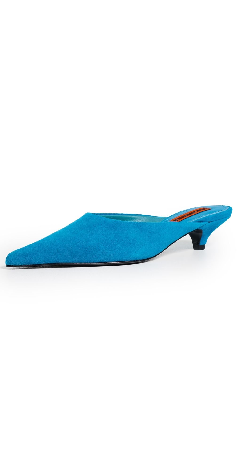 SIMONMILLER Suede Arrow Mules Aqua Blue 35