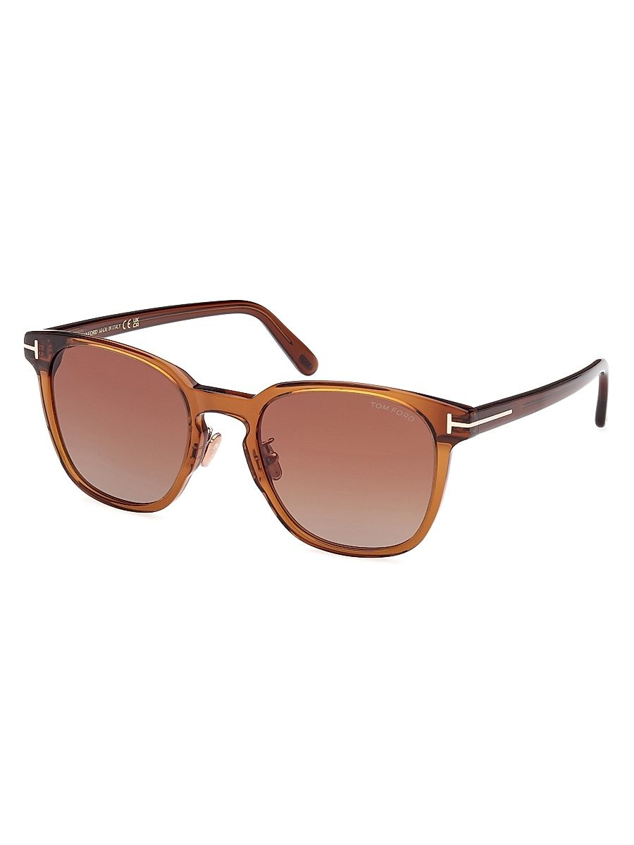Men's Gradient 56MM Square Sunglasses - Light Brown Gradient Brown