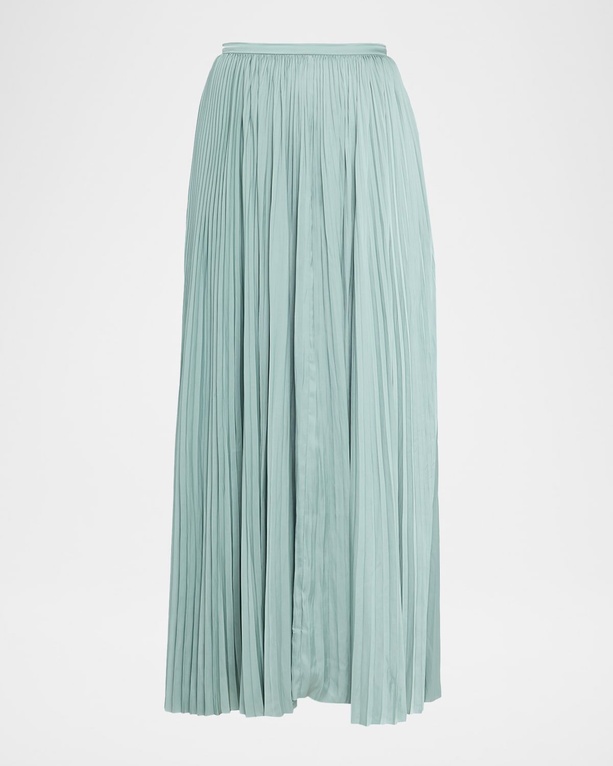 Lulu Pleated Satin Skirt