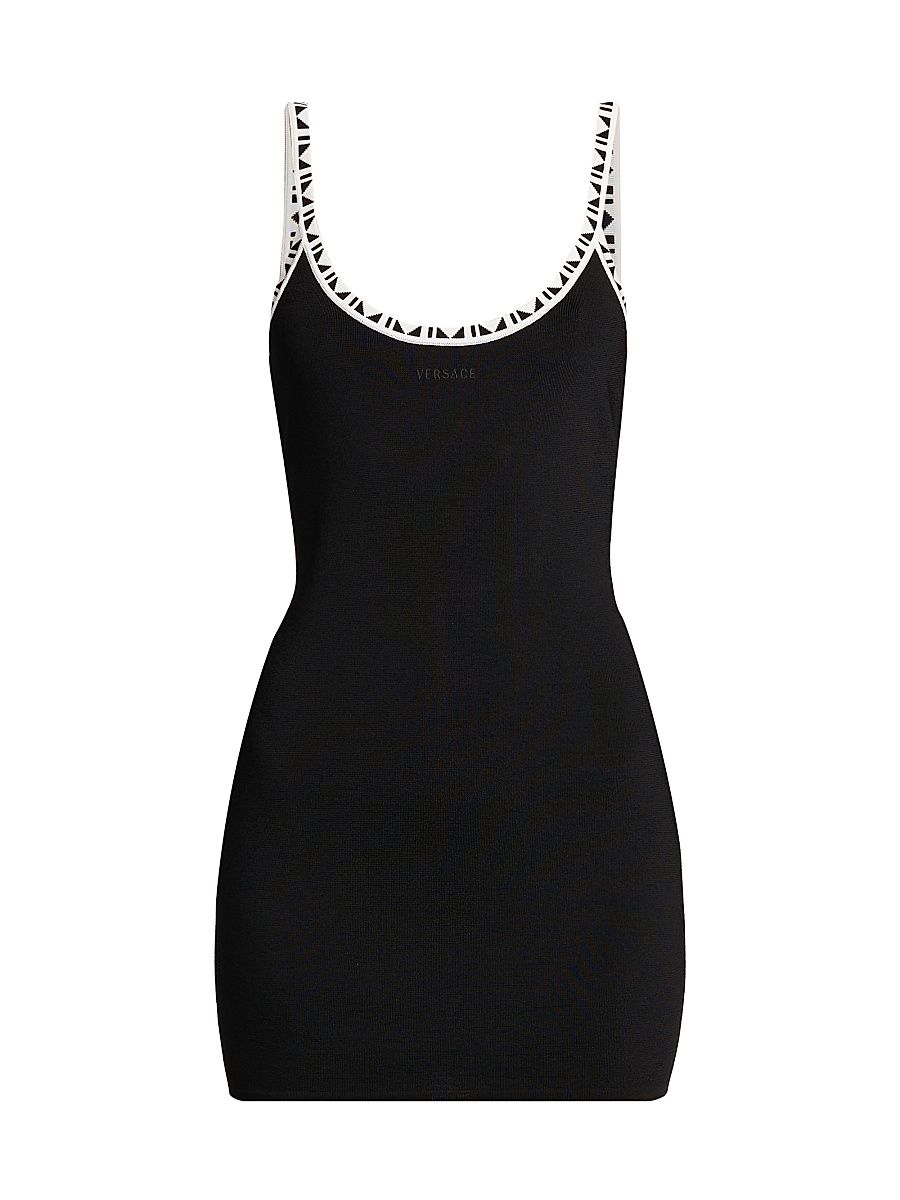 Women's La Vacanza Graphic Trim Tank Minidress - Black - Size 10