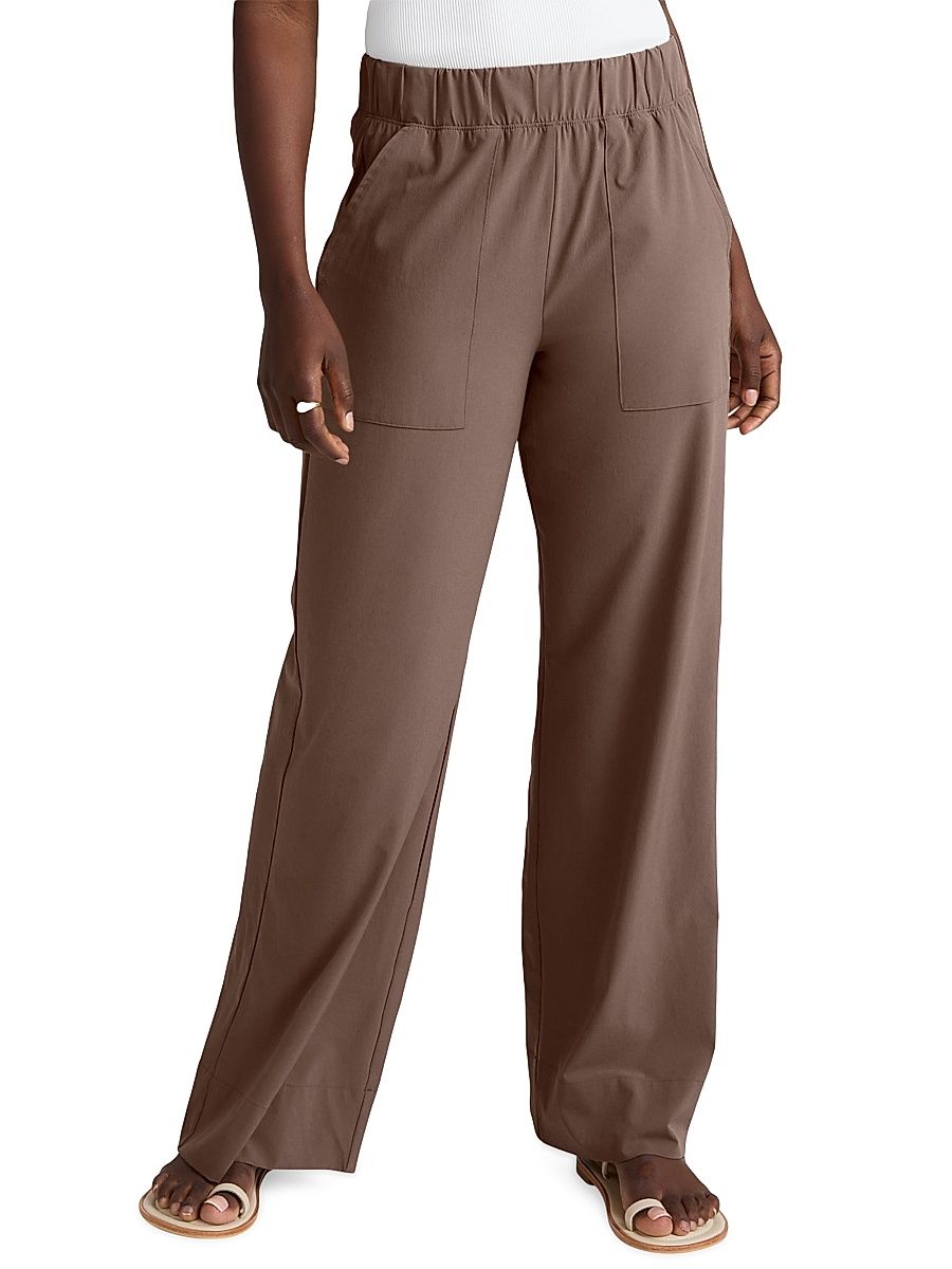 Women's Easy Wide-Leg Pants - Khaki - Size Small