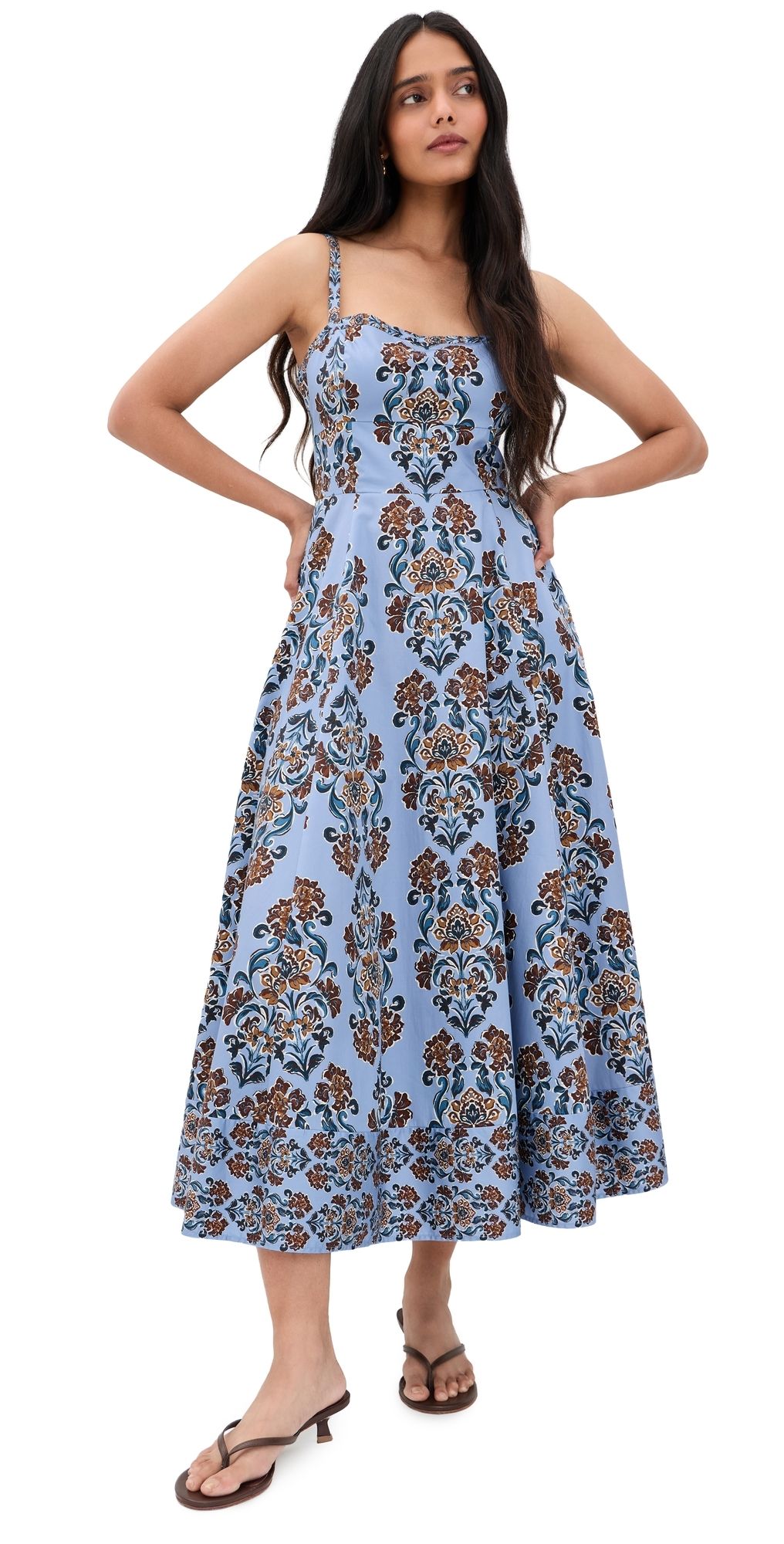 Hill House Home The Margot Dress Iris Medallion/Cornflower L