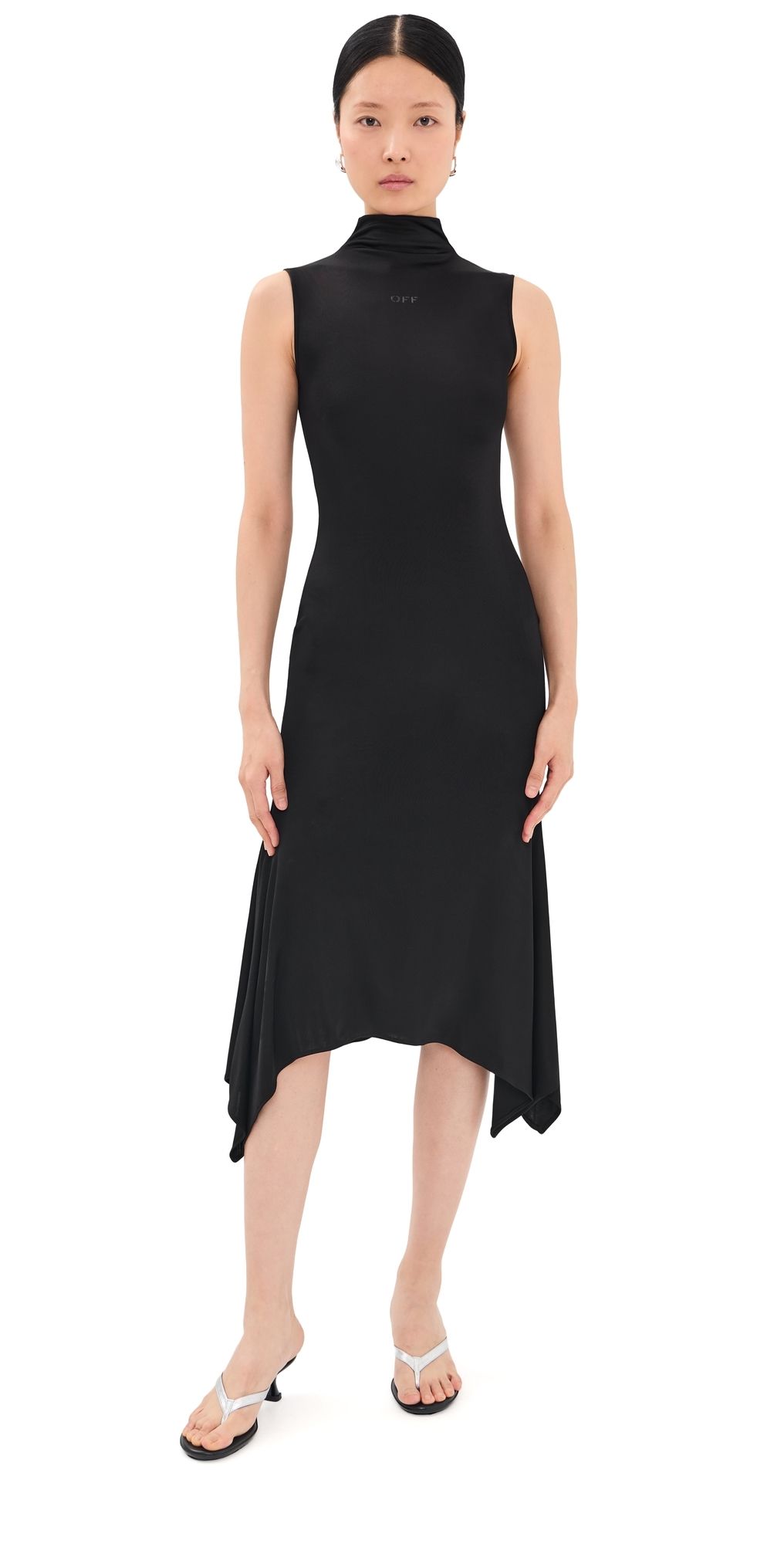 Off-White Fluid Jersey Midi Dress Black 40
