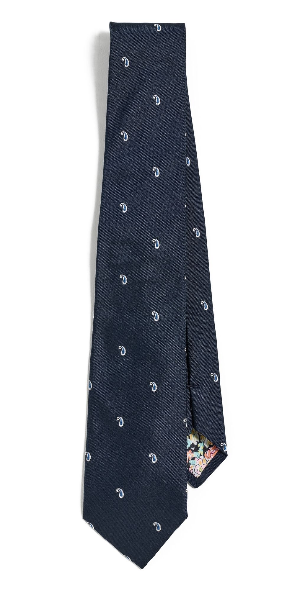 Paul Smith Paisley Tie Very Dark Navy One Size