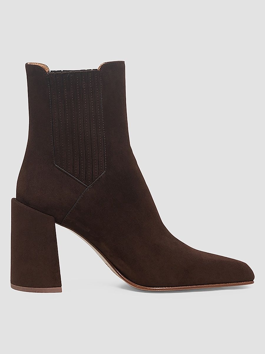 Women's Luke 90MM Suede Ankle Boots - Dark Chocolate - Size 9.5