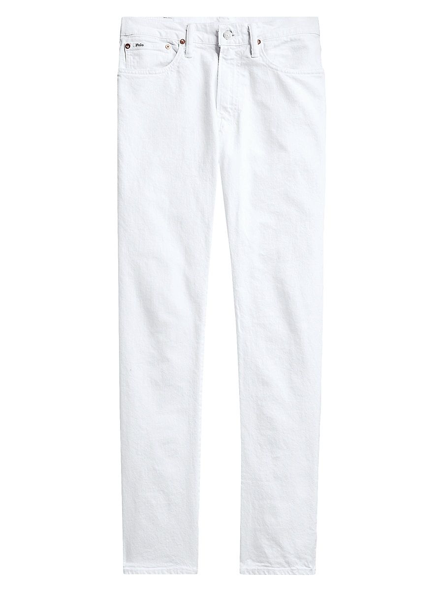 Men's Varick Slim Straight Jeans - White - Size 42