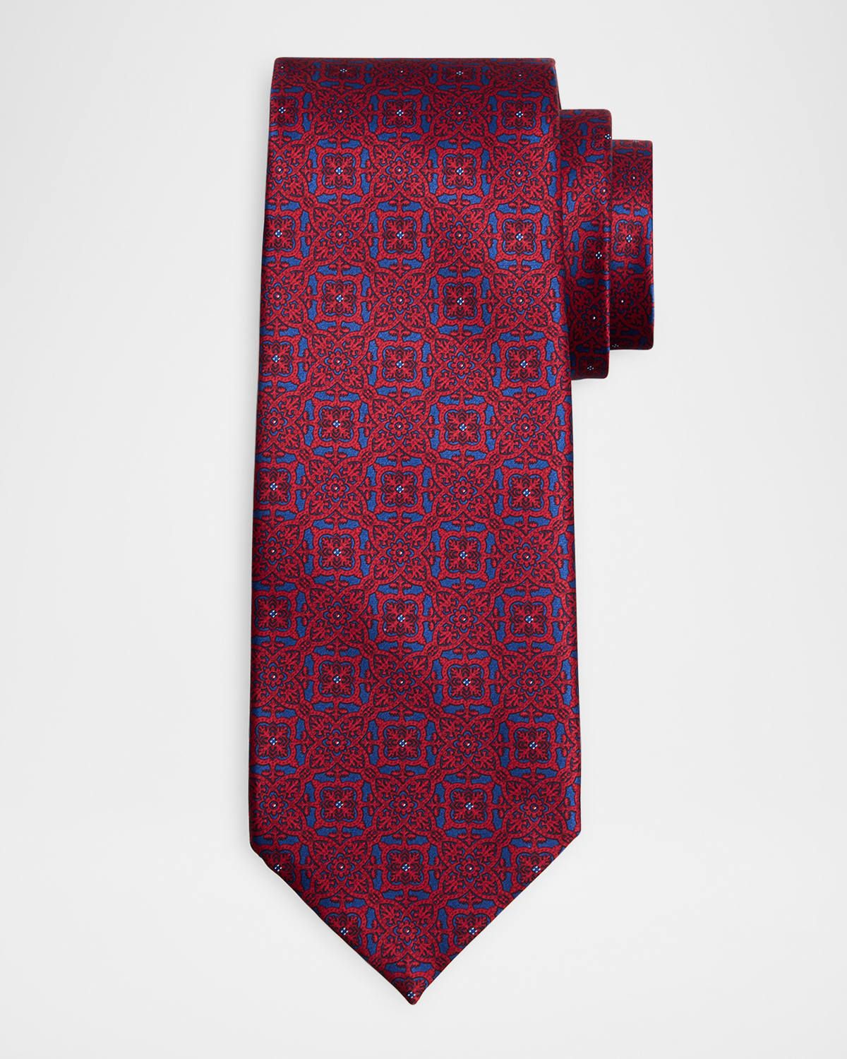 Men & apos;s Large Medallion Silk Tie