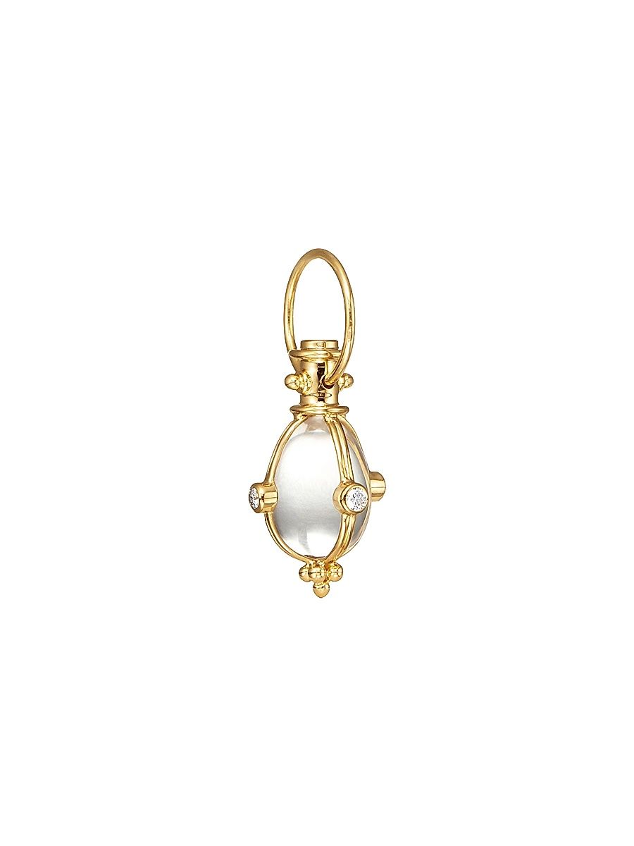 Women's Florence86 Rock Crystal, Diamond & 18K Yellow Gold Amulet - Gold