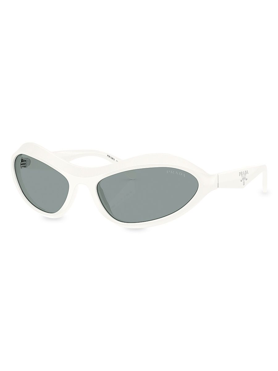 Women's 63MM Wraparound Sunglasses - Greywhite