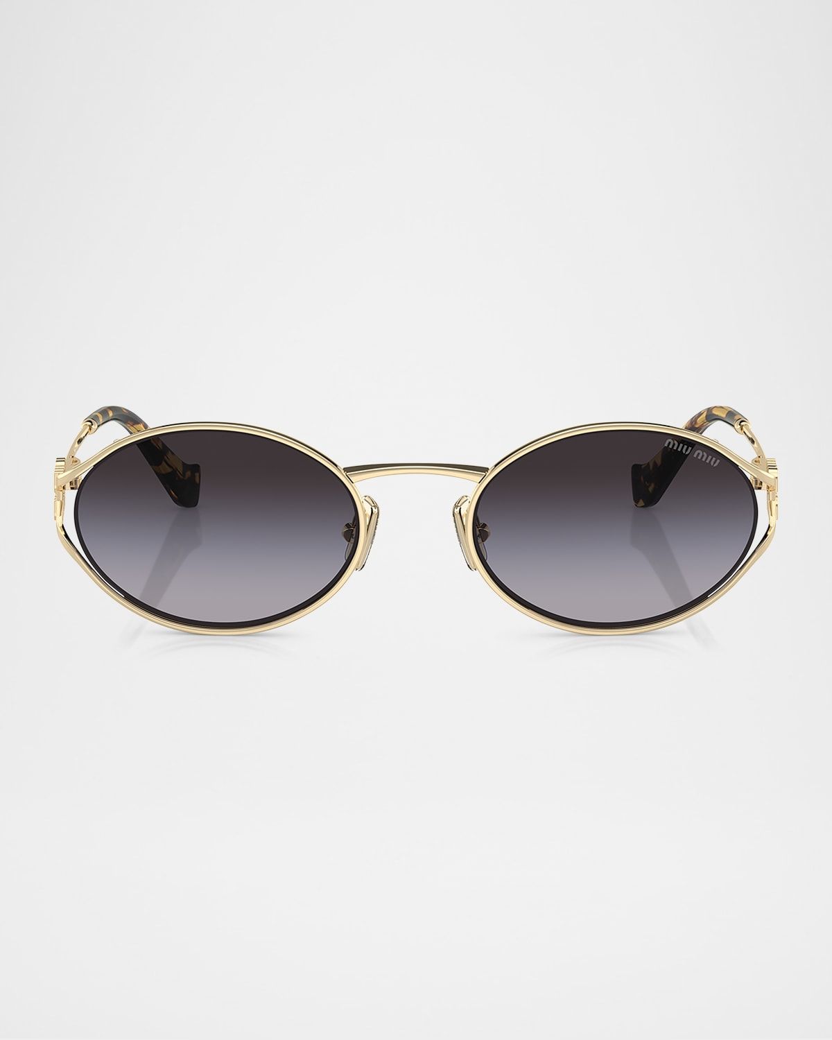 Cut-Out Metal & Plastic Oval Sunglasses