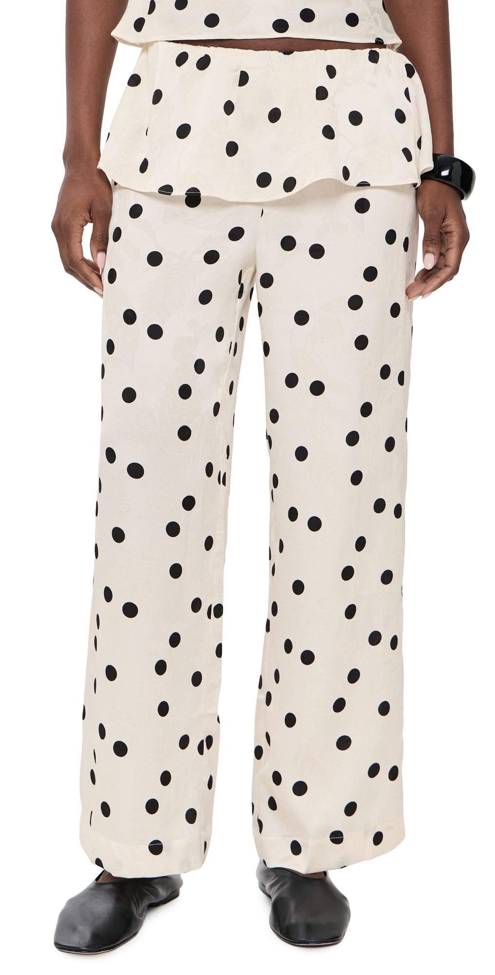 Lisa Says Gah Renee Pants White Dot XS