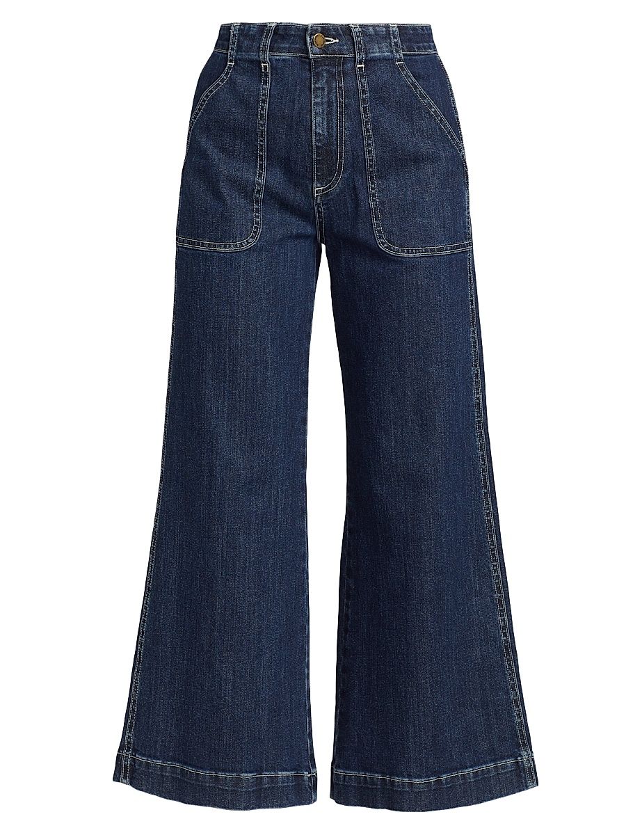 Women's Theodora High-Rise Cropped Jeans - Dark Wash - Size 30