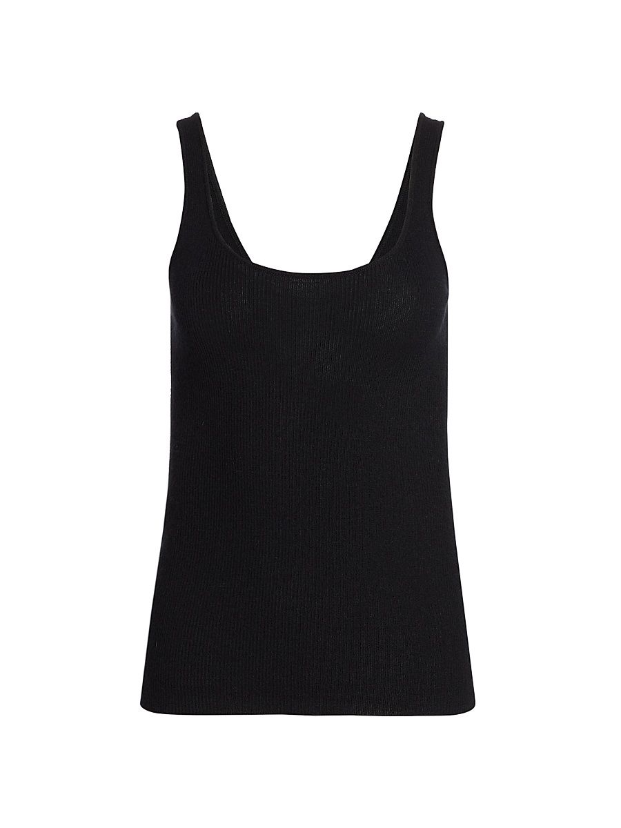 Women's Cashmere Knit Tank - Black - Size XL