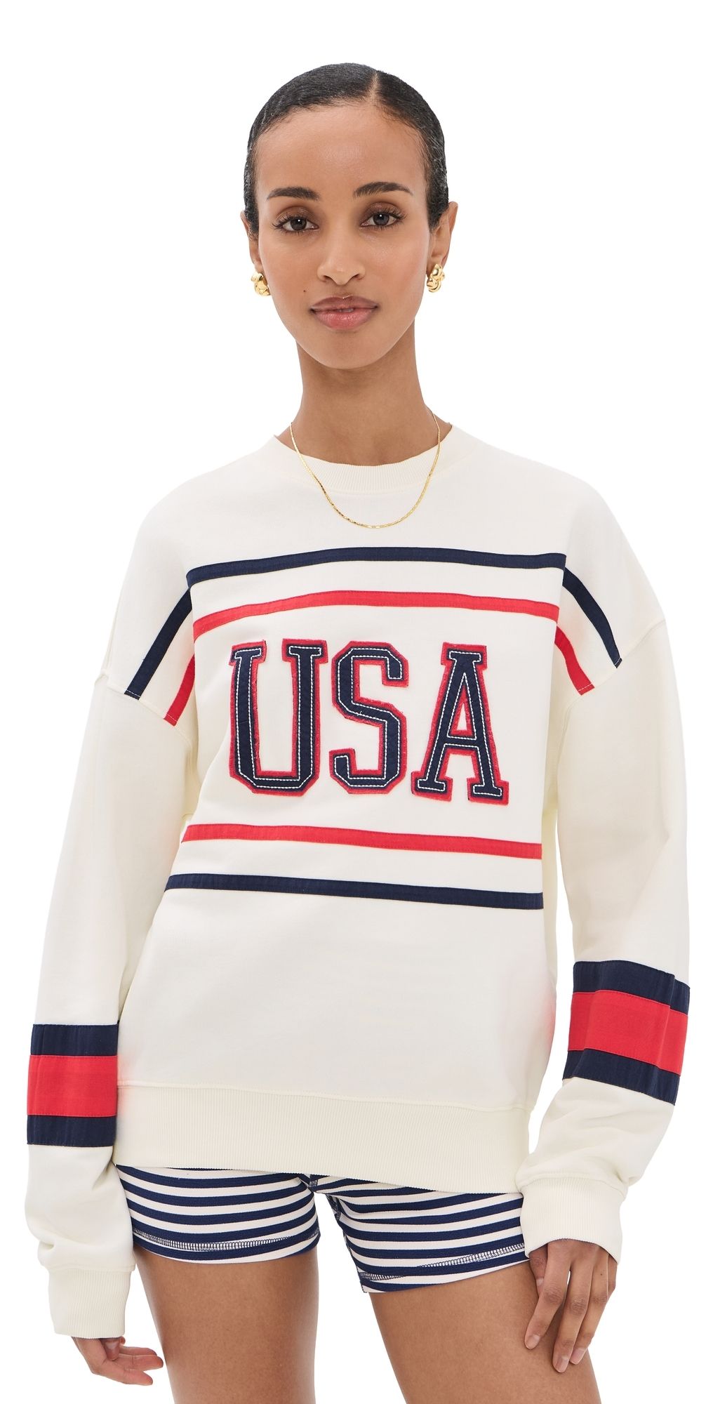 Beach Riot Devyn Oversized Sweatshirt Firework Colorblock M