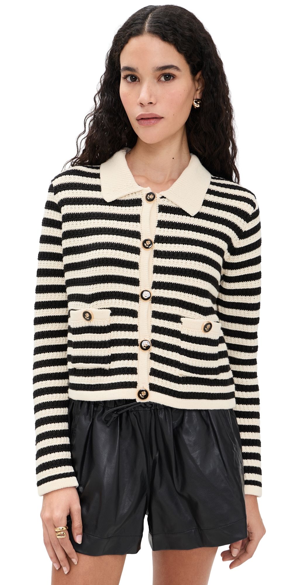 BLANKNYC Anchor Down Sweater Black And Cream Combo S