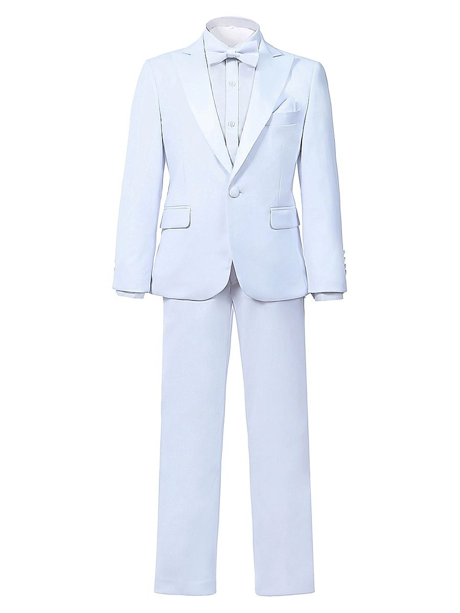 Baby Boy's, Little Boys & Boy's Peak Lapel Wool Suit - White - Size 16