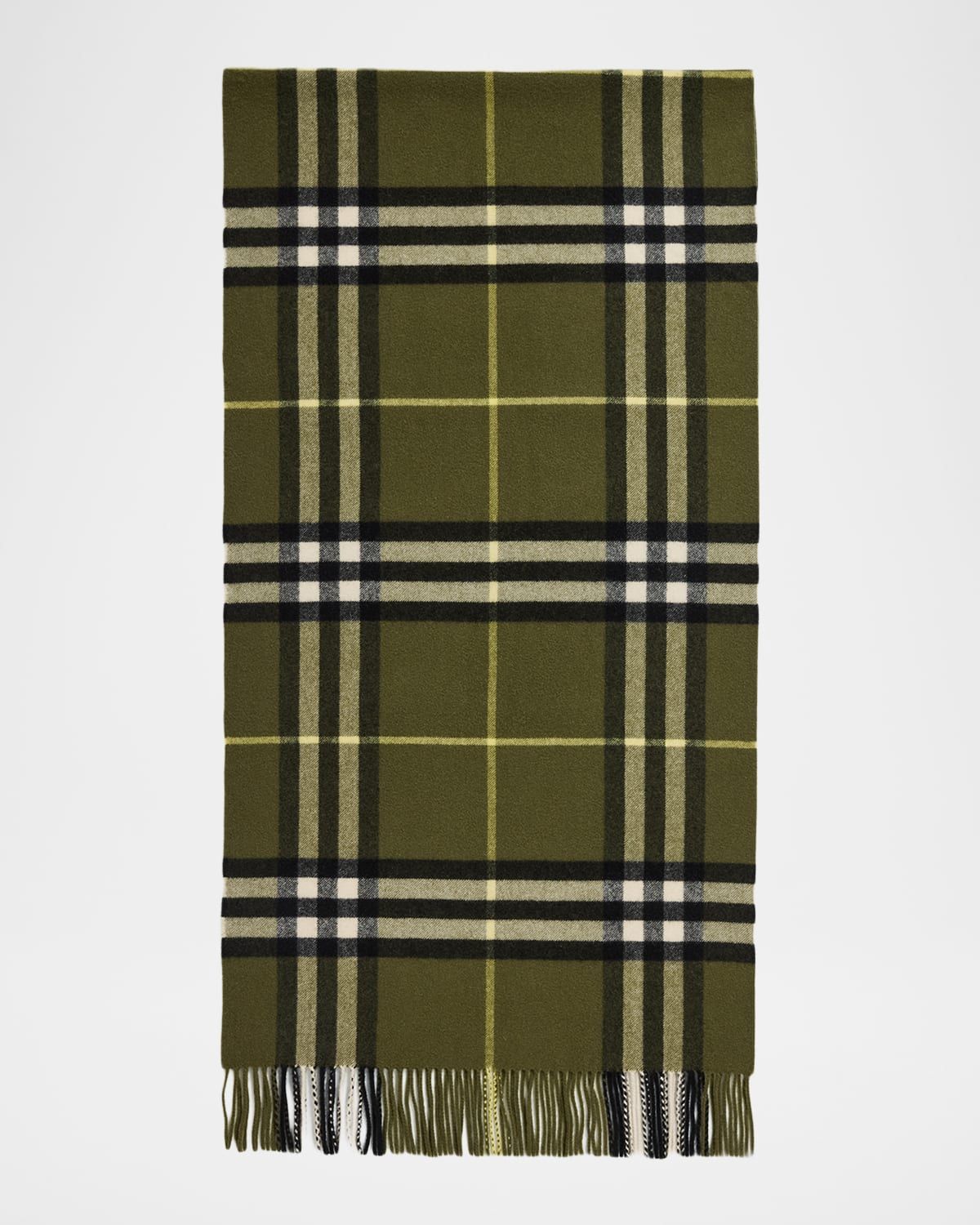Men & apos;s Wide Check Cashmere Scarf