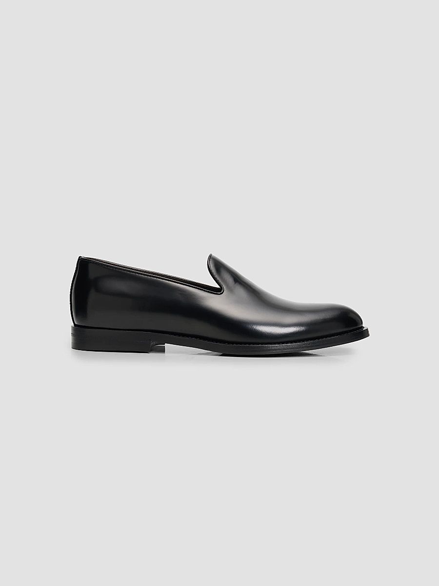 Brunello Cucinelli Men's Venetian Leather Loafers - Black - Size 11