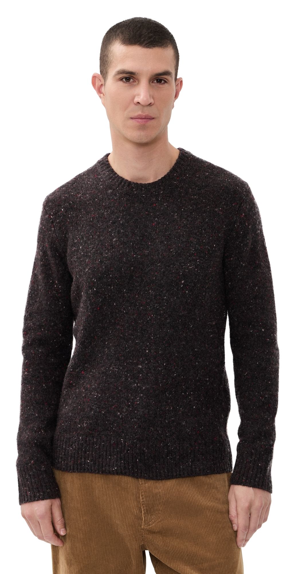 Alex Mill Donegal Crew Neck Sweater Pinot Noir XL