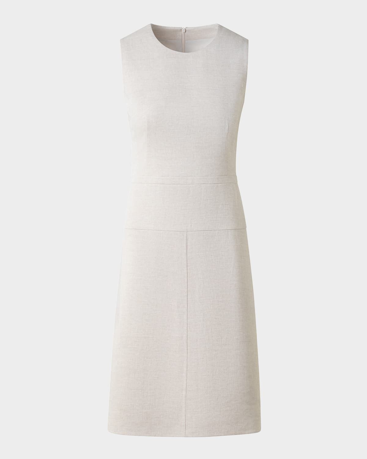Sleeveless Paneled Double-Face Linen Dress