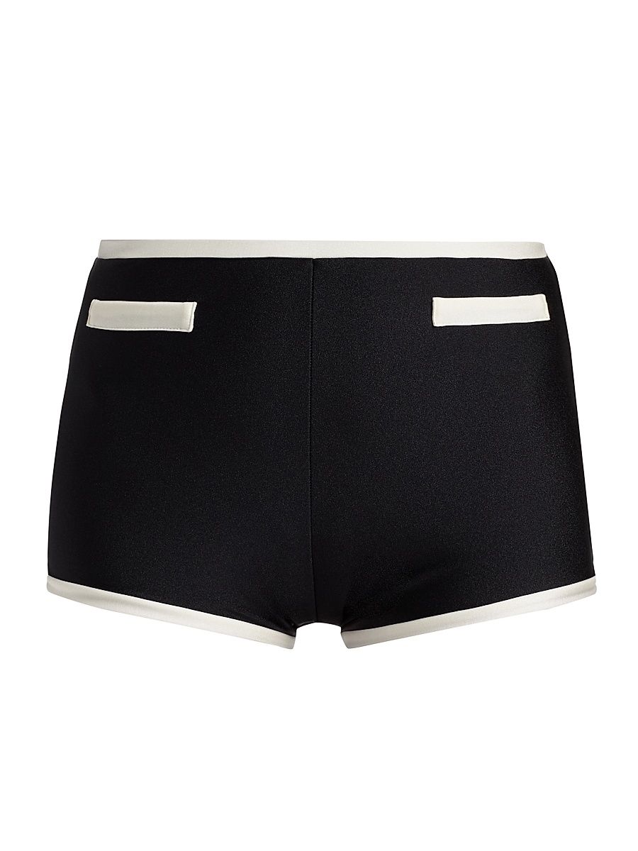 Women's Quinn Cover-Up Shorts - Black And White - Size Large