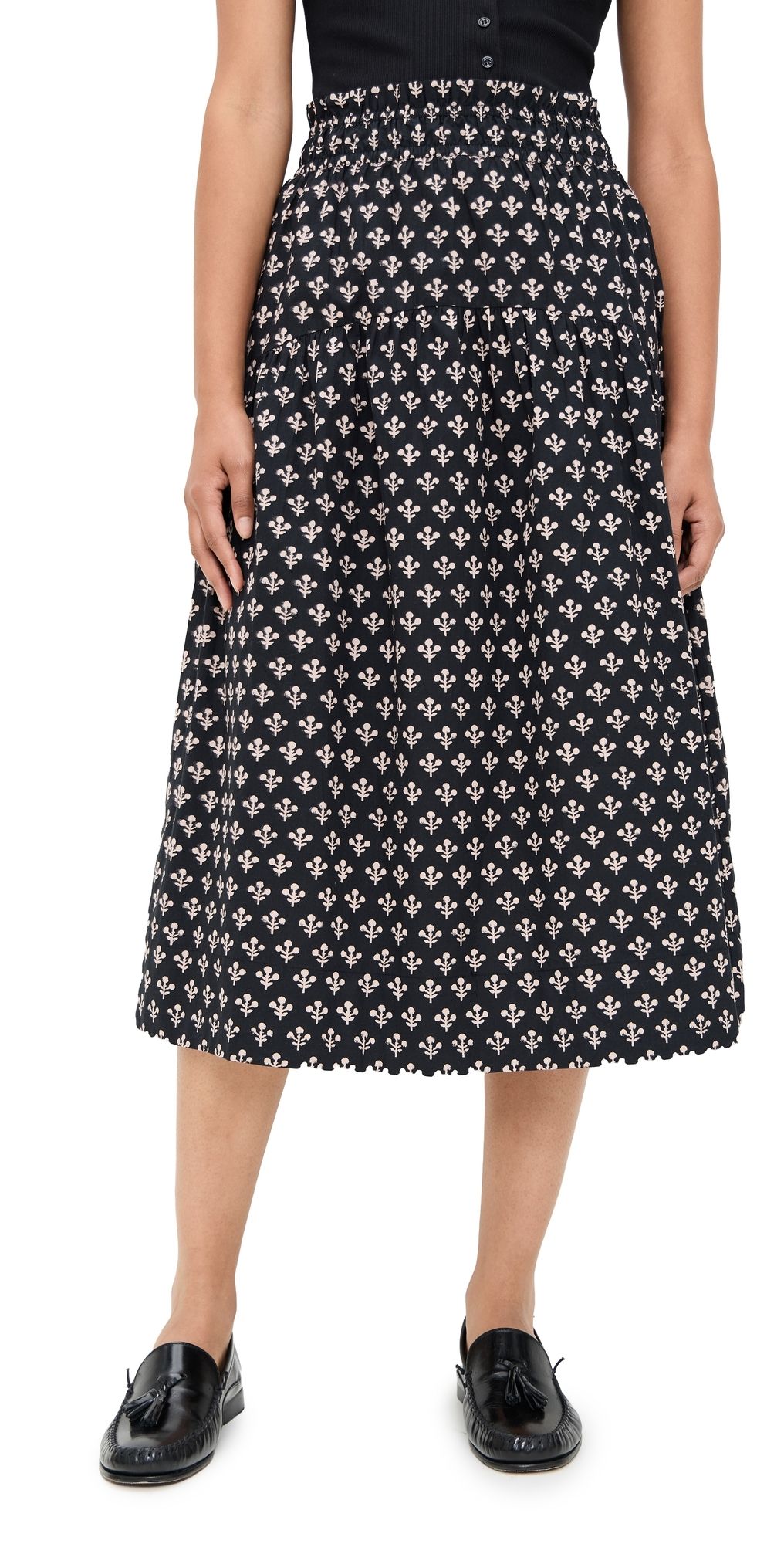 Marea Louisa Skirt Black Marea Flower L