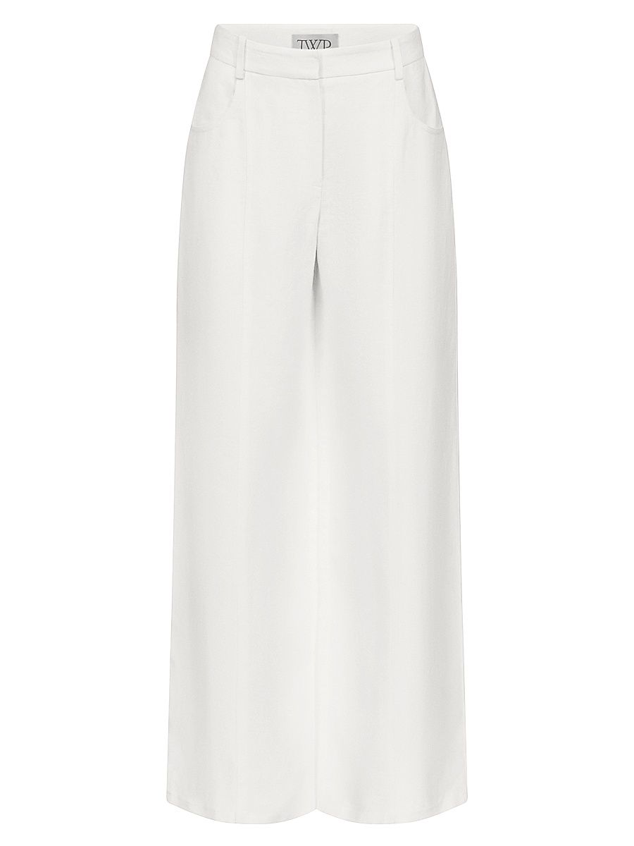 Women's Demie Linen Pants - Ivory - Size 12