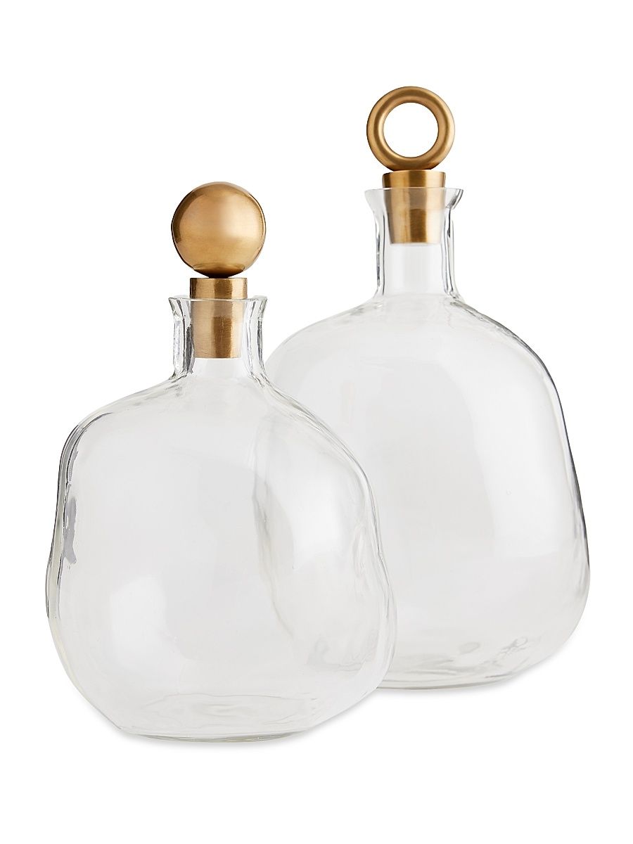 Fraunces 2-Piece Decanter Set - Clear