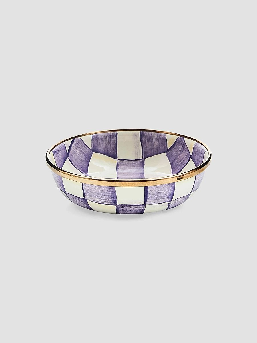 Violet Check Relish Dish