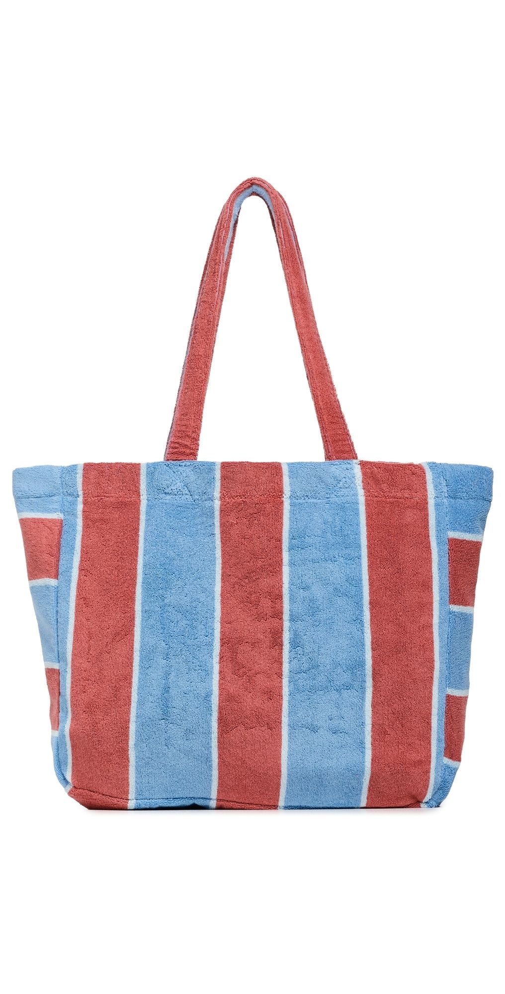 Weezie Looped Terry Beach Tote Riviera Stripe One Size