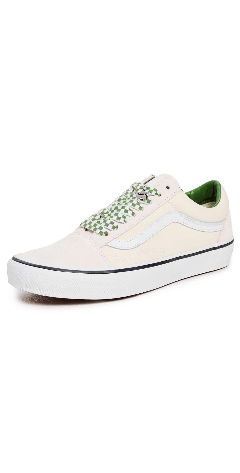 Vans Old Skool Sneakers Marshmallow/Green M 3.5/ W 5