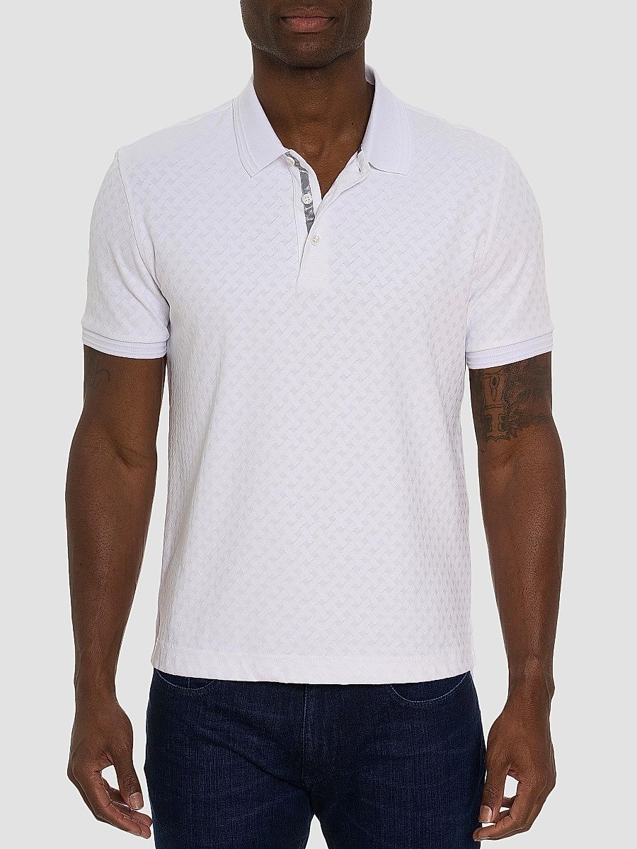 Robert Graham Men's Elias Polo Shirt - White - Size XXL