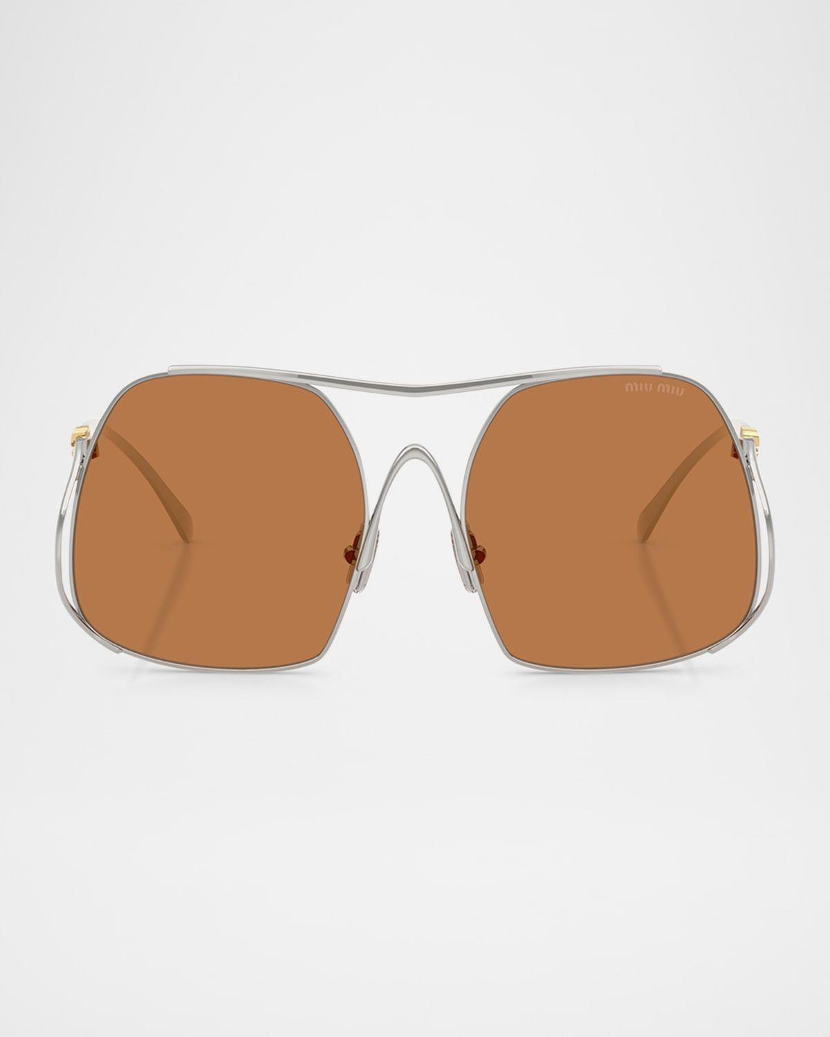 MU A55S Steel Square Sunglasses