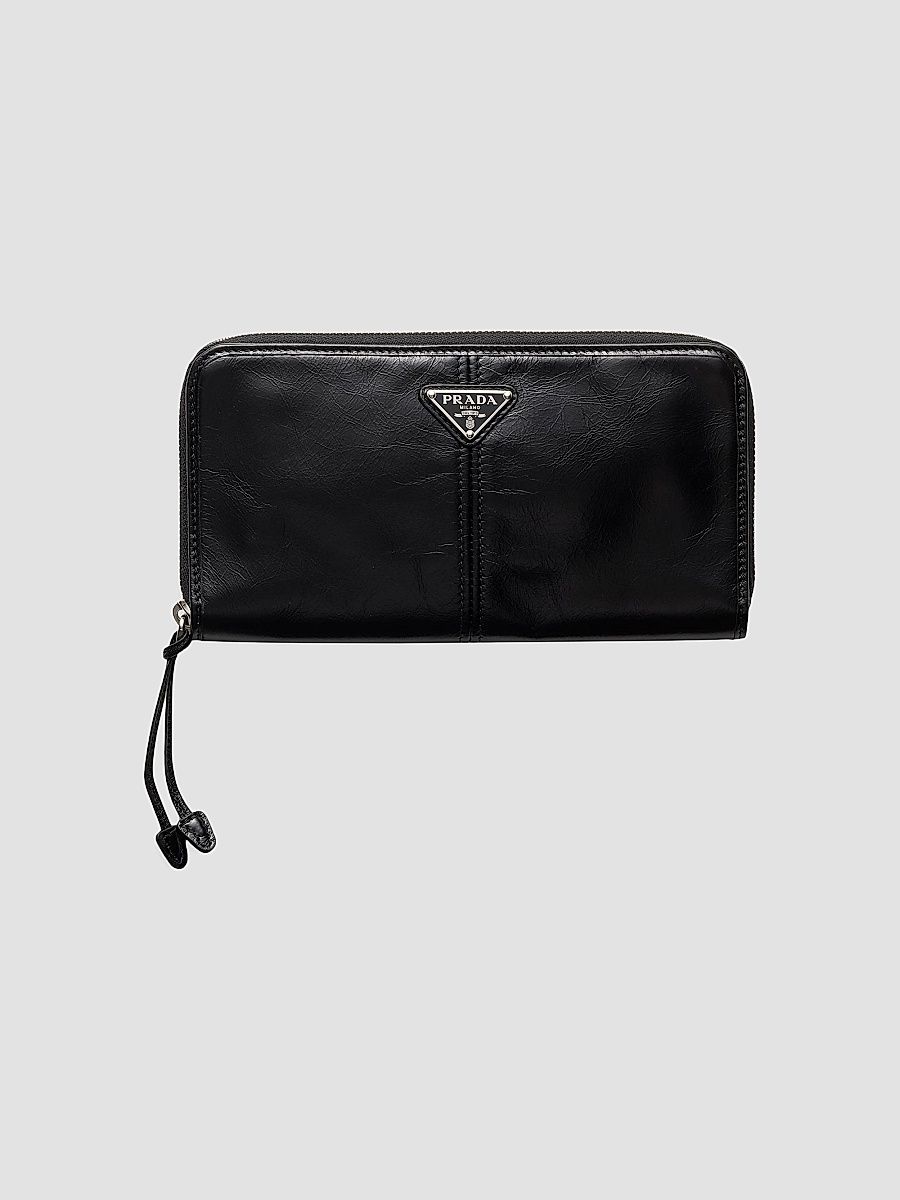 Prada Men's Leather Wallet - Black