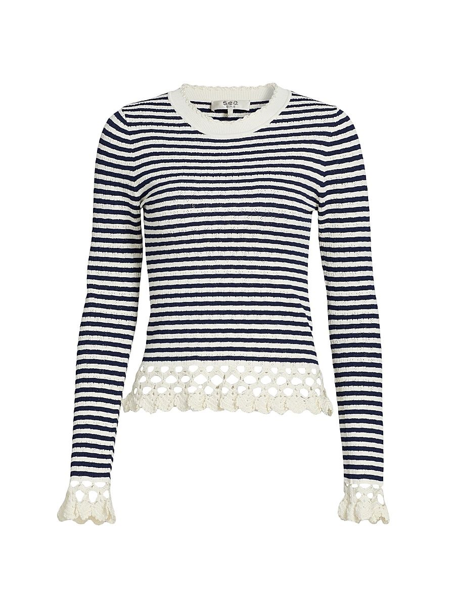 Women's Addy Striped Knit Top - Size Small