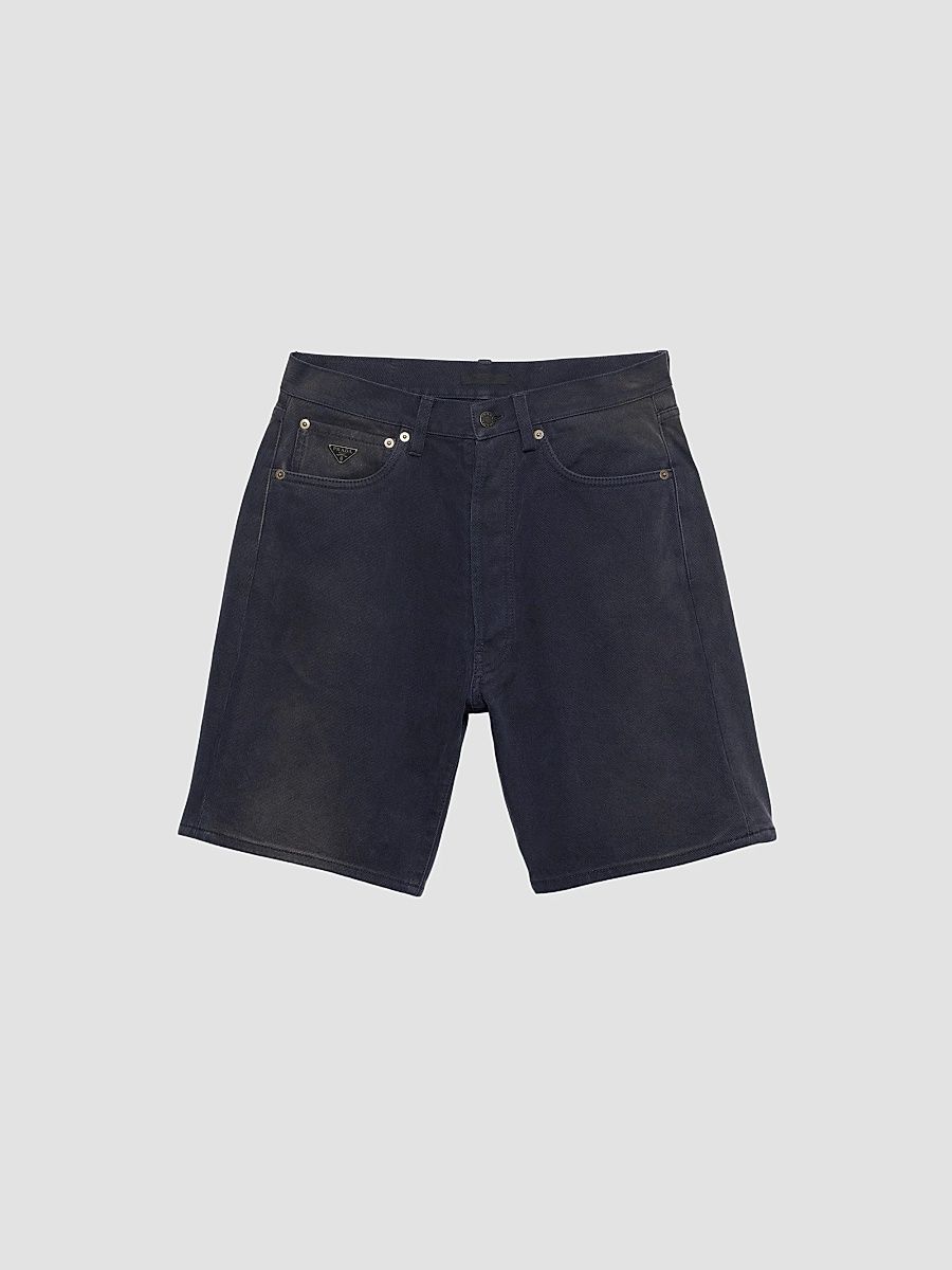 Men's Denim Bermuda Shorts - Blue - Size 36