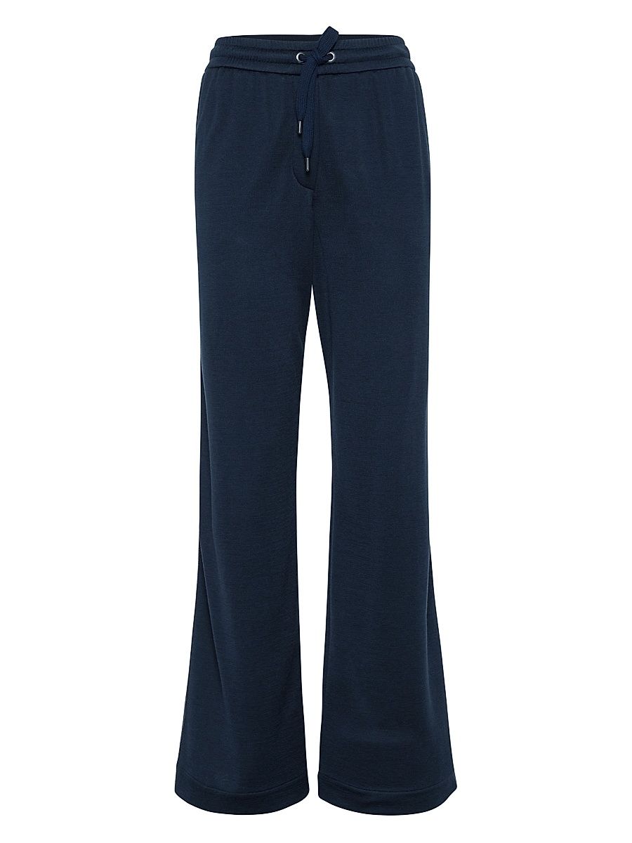 Women's Comfort Cotton and Silk Interlock Wide Trousers - Night - Size XXXL