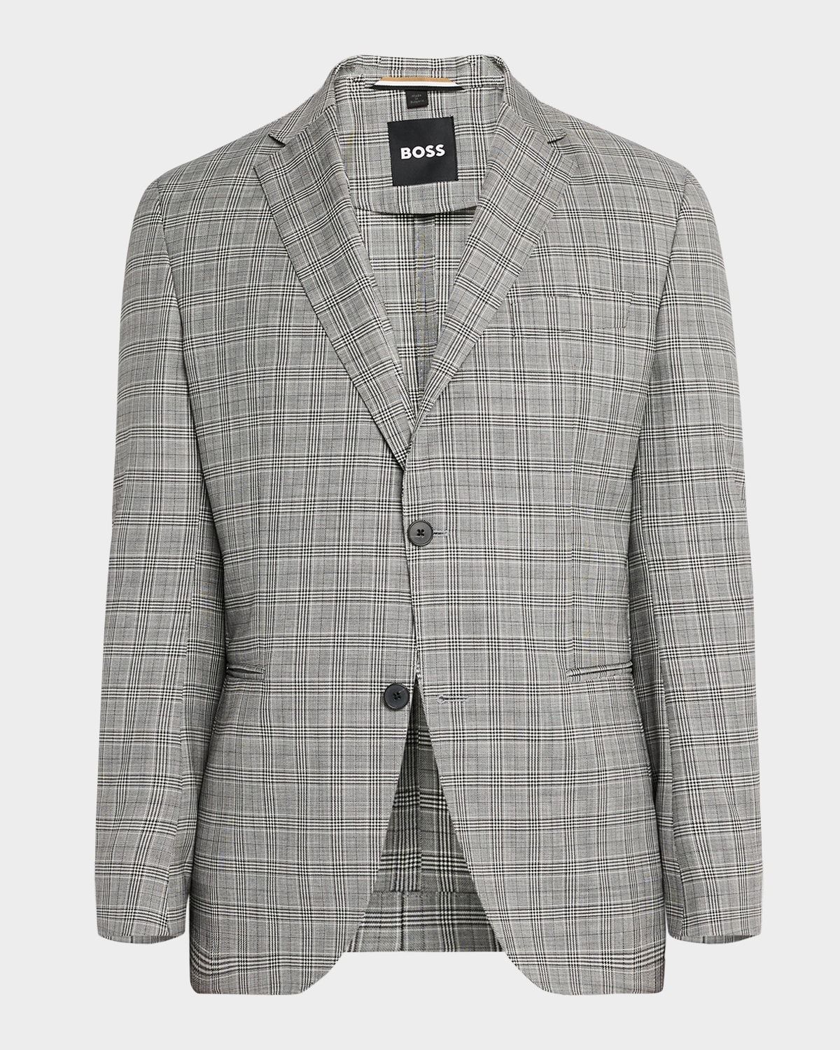 Men & apos;s Wool Houndstooth Plaid Sport Coat