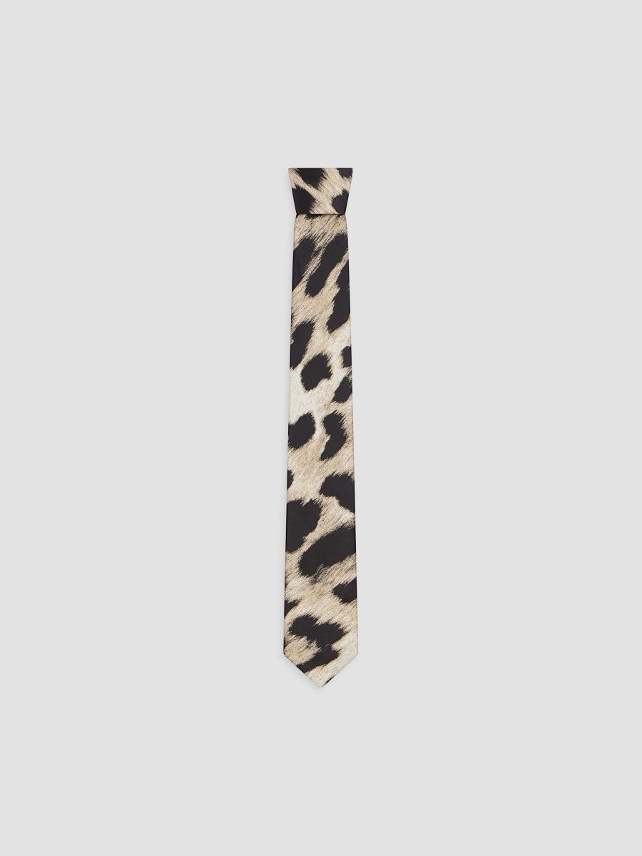Givenchy Men's Tie in Leopard Jacquard - Beige