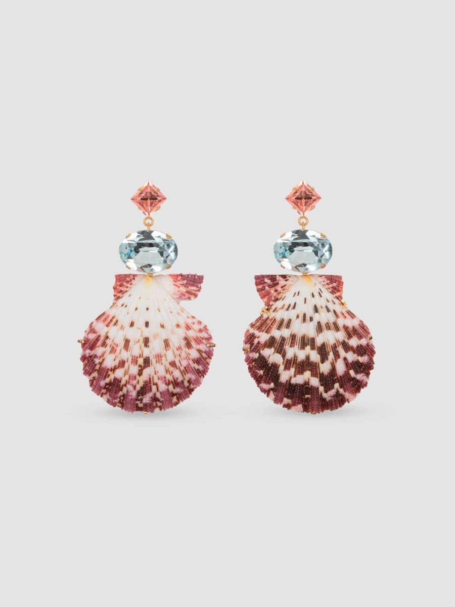 Jennifer Behr Women's Aegean 18K-Gold-Plated, Shell & Austrian Crystal Drop Earrings - Sunset