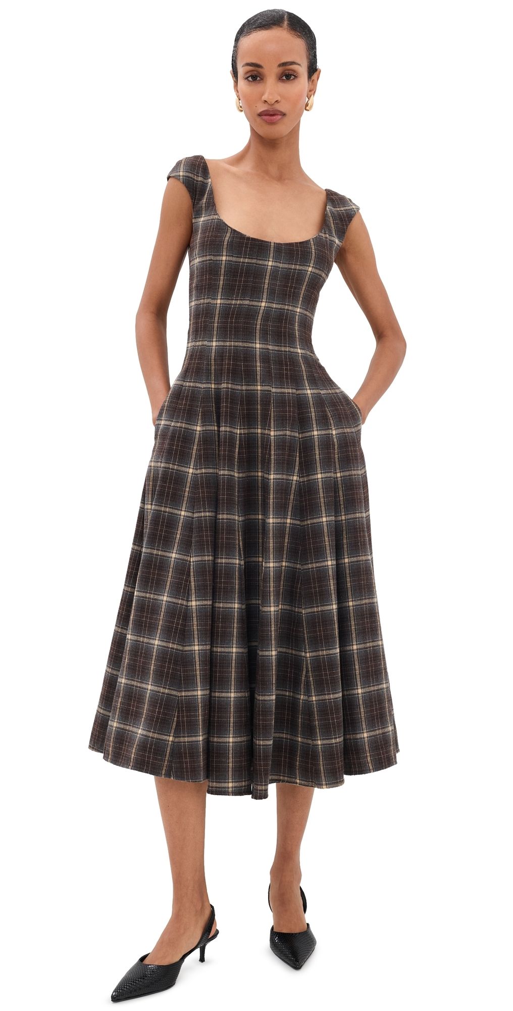 GUIZIO Leila Dress Blue Tartan XXL