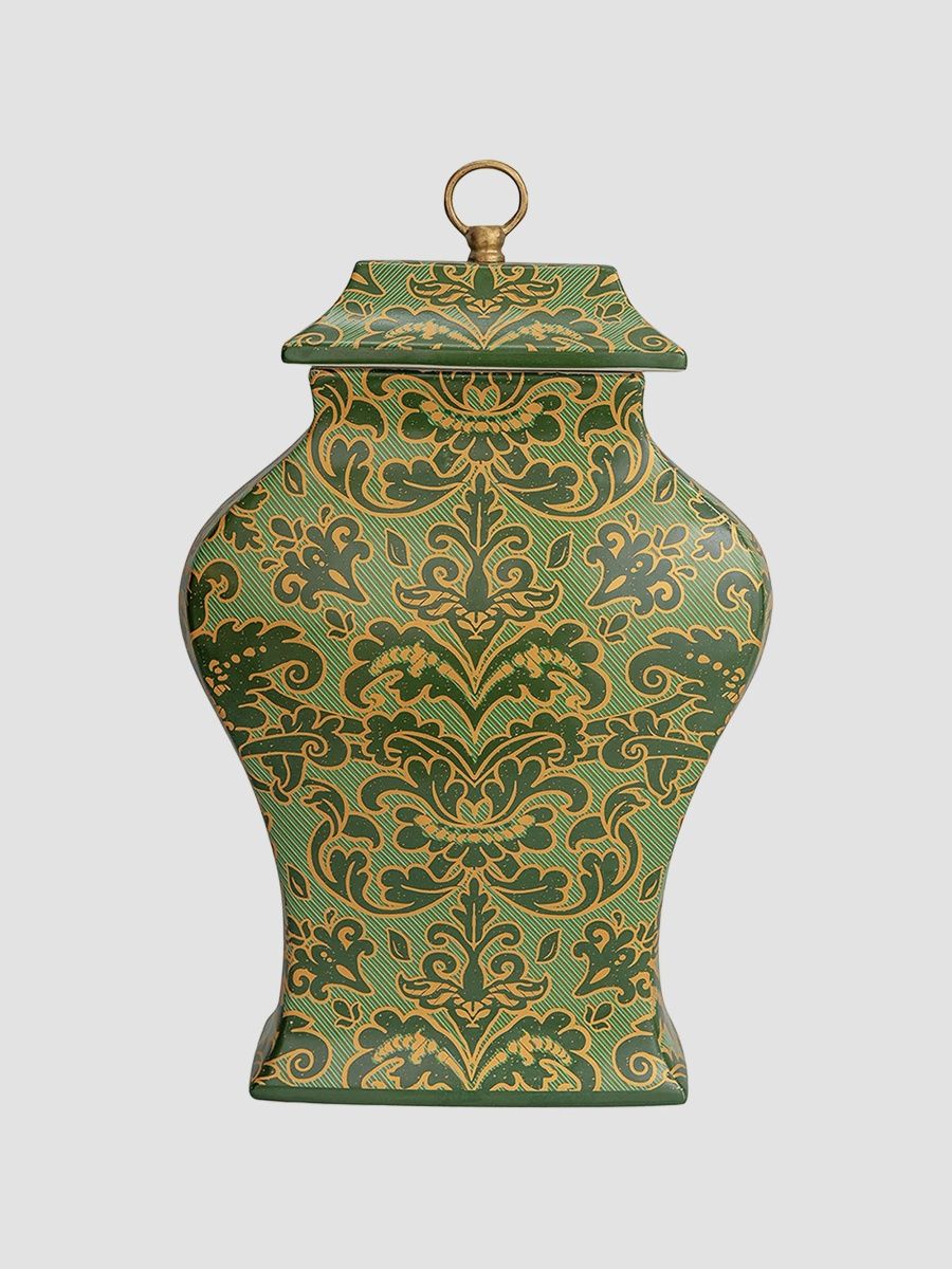 Richmond Damask Green Jar - Green