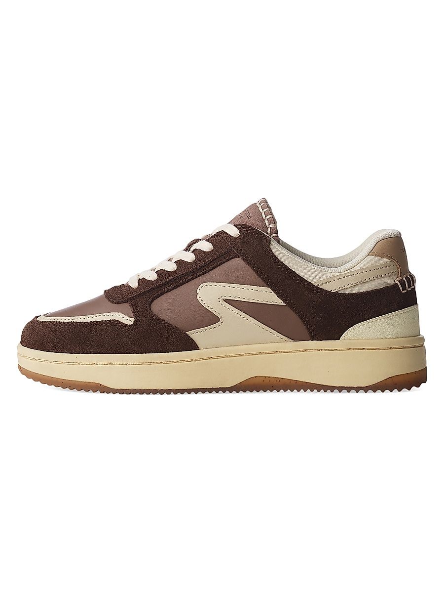 rag & bone Women's Retro Leather Tennis Sneakers - Mushroom - Size 7