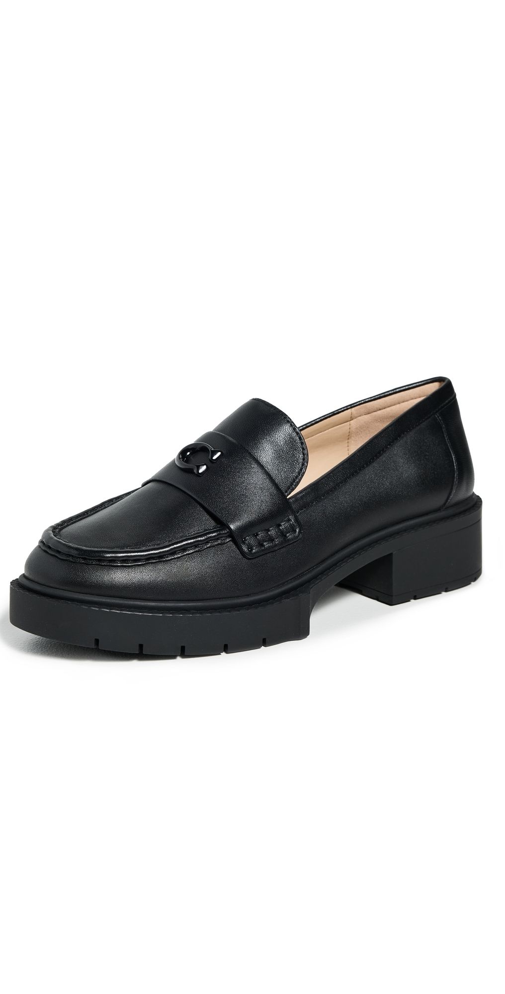 Coach Leah Loafers Leather/Black 6.5