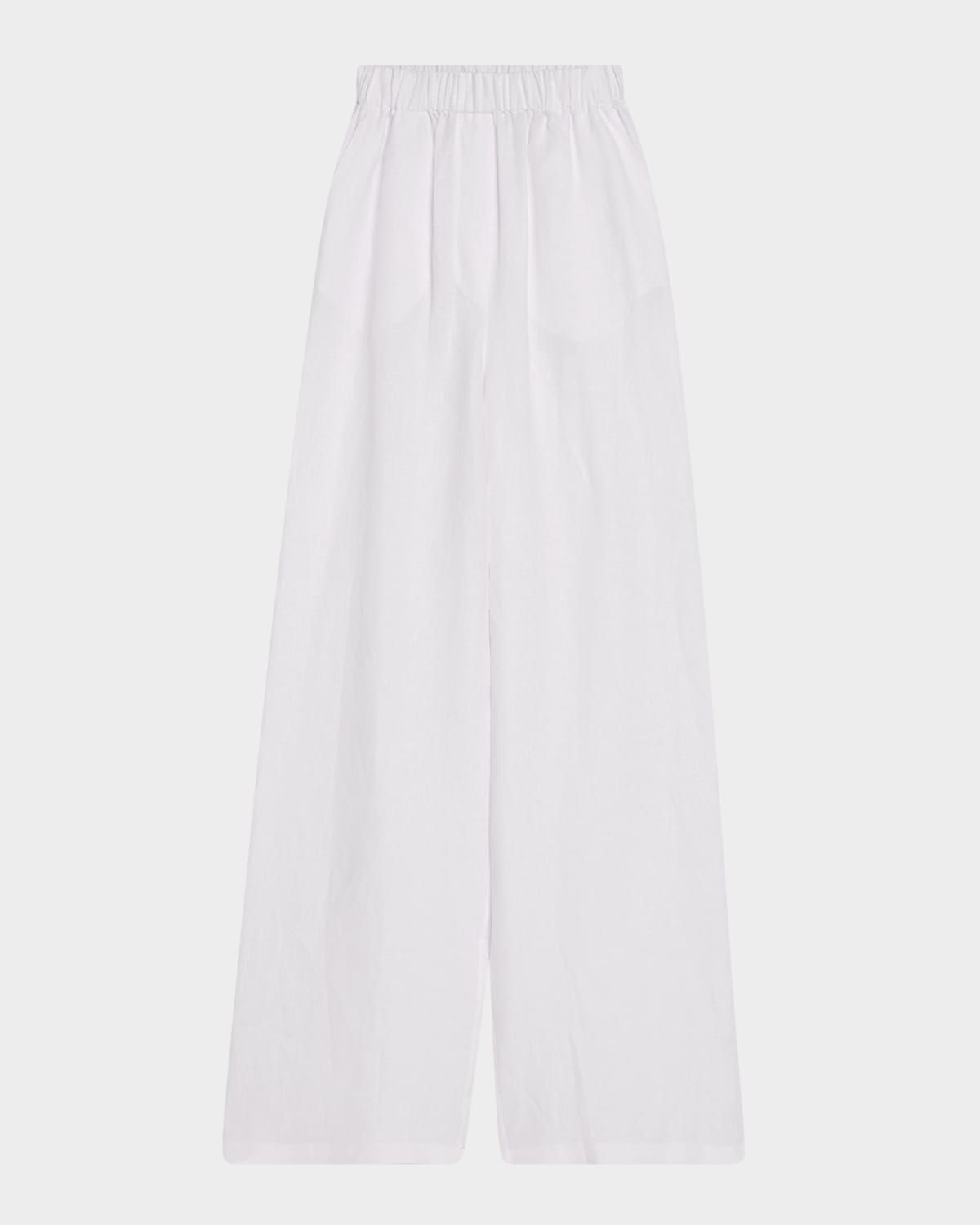 Valerio Linen Straight-Leg Sunny Trousers